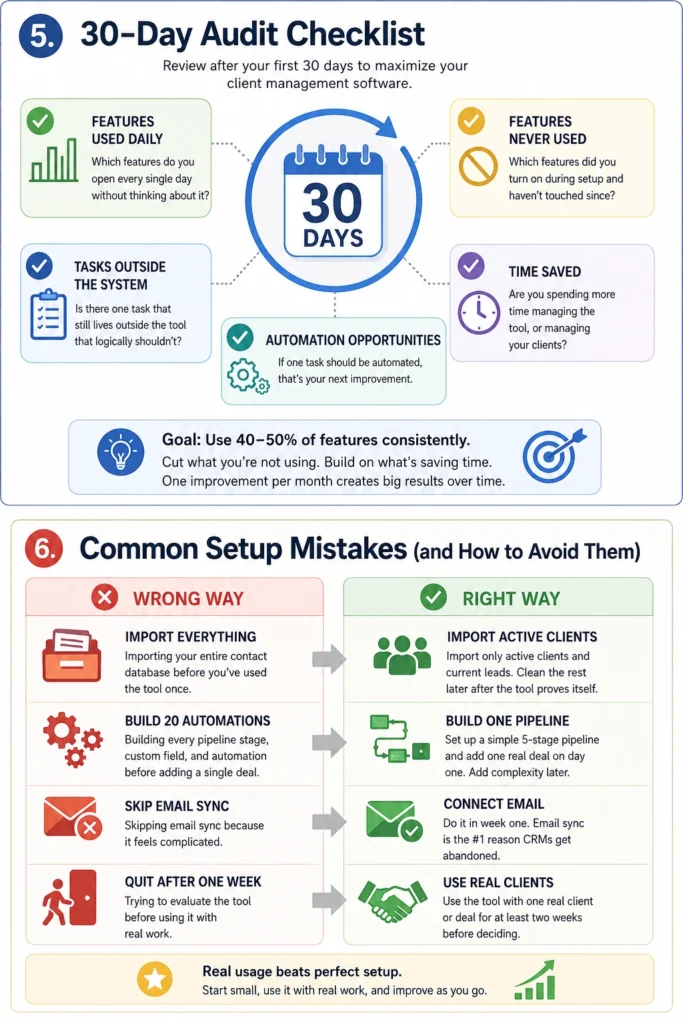 How to set up client management software for your small business: 7 essential steps 8 Common crm setup mistakes and best practices