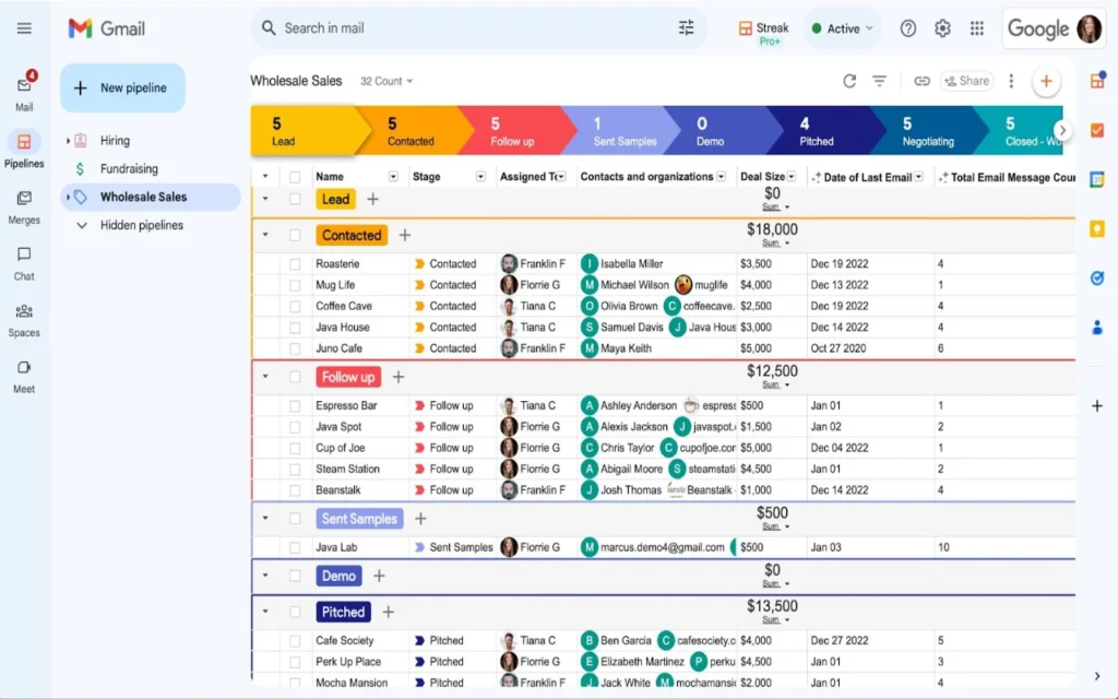 8 best client management tools for small business (2026 reviews) 19 Streak crm inside gmail