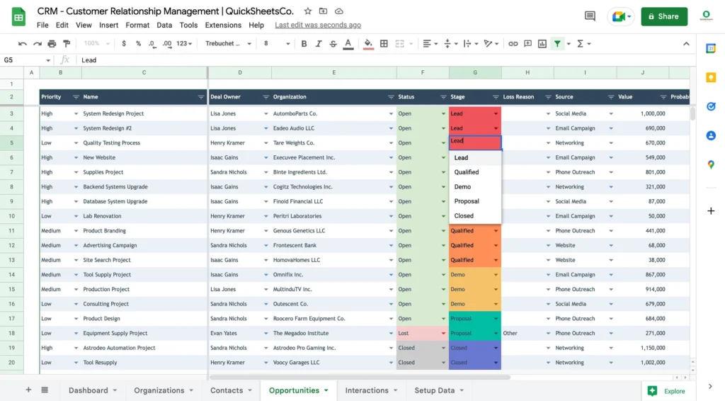 A spreadsheet can still be a perfectly workable customer-management system crm when the process is simple.
