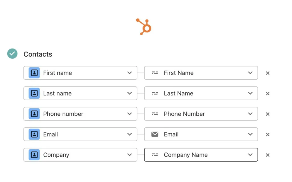 Connect the form and map its field