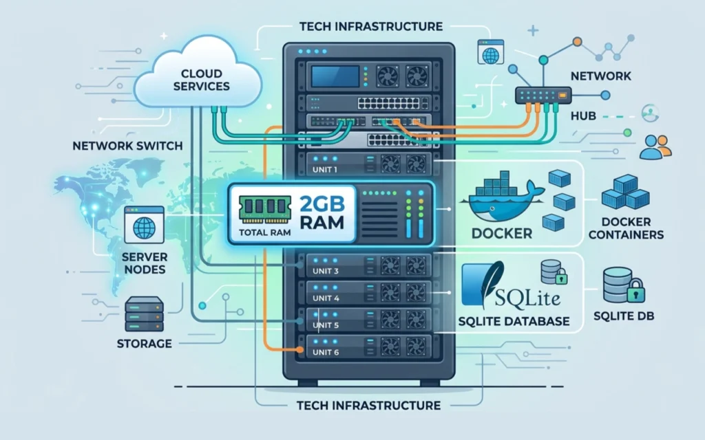 Zapier vs make vs n8n pricing: what you will really pay 11 Self hosting n8n infrastructure image zapier vs make vs n8n pricing